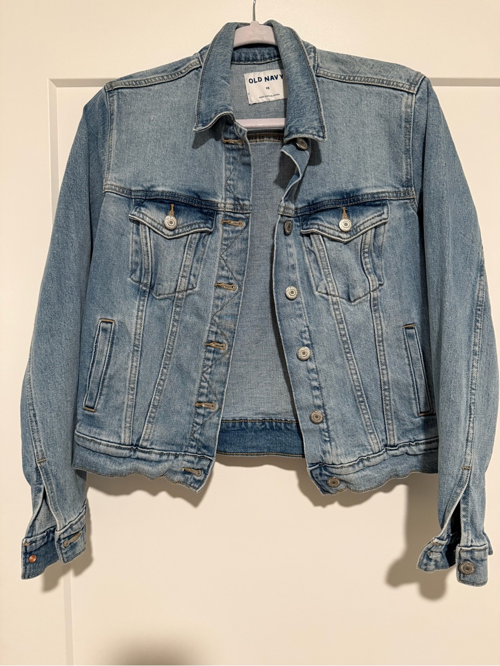Old Navy Light Blue Denim Trucker Jacket - Classic Women's Jean Coat